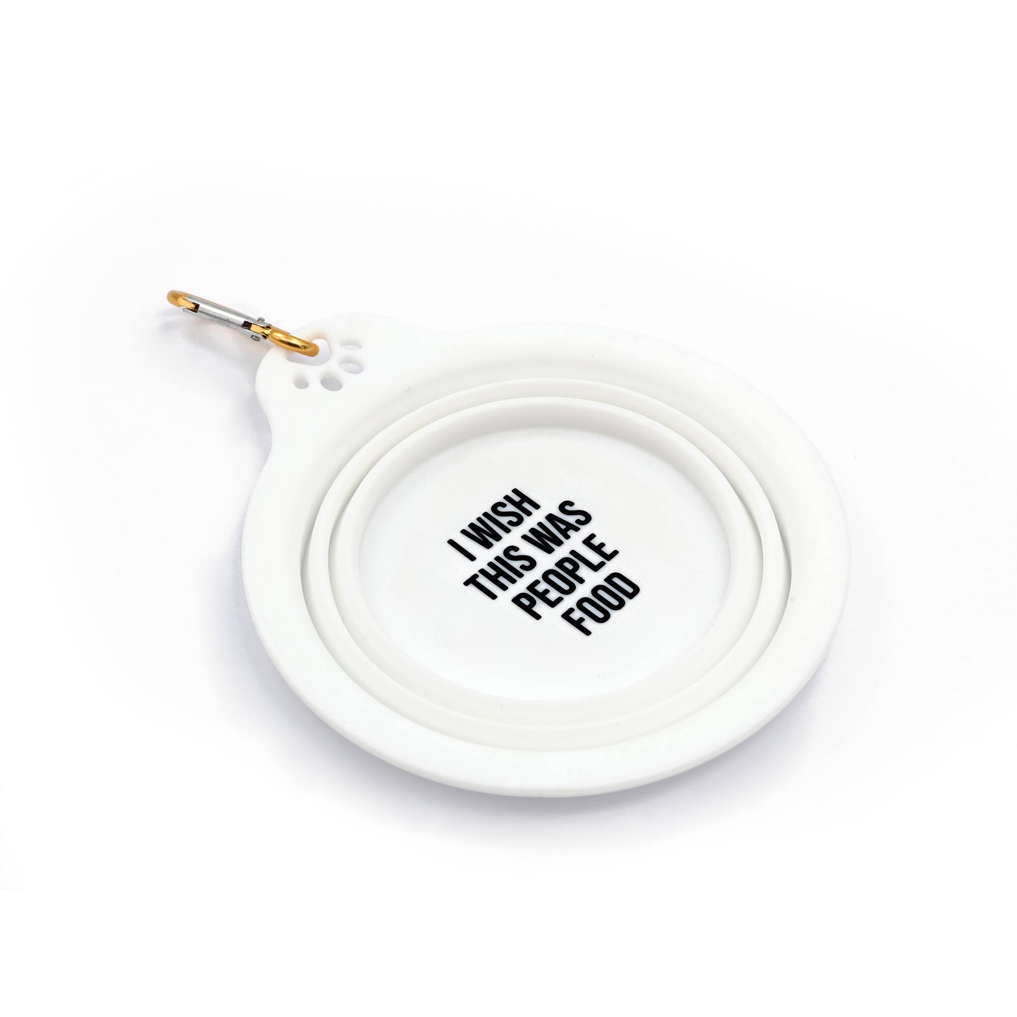 White Collapsible Pet Bowl by Fab Finds